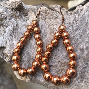 Southwestern Copper Beaded Earrings